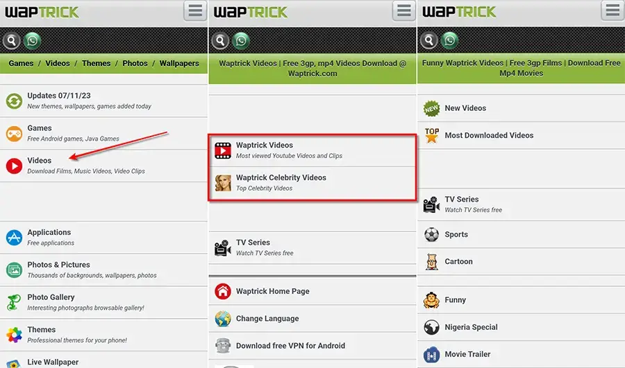 cara download video dan lagu mp3 di waptrick