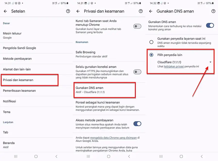 Cara membuka situs diblokir Google Chrome Android